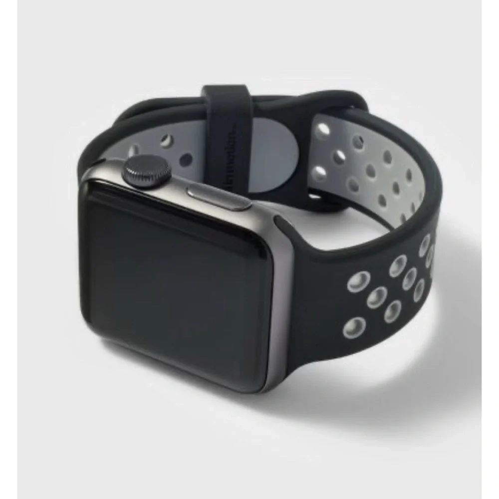 All in Motion Black Grey Apple Watch Bands